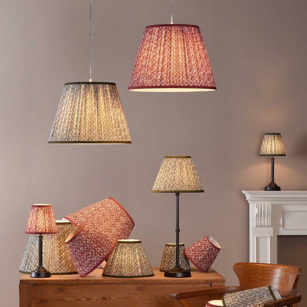 Esther Red 300mm Cotton Empire Shade