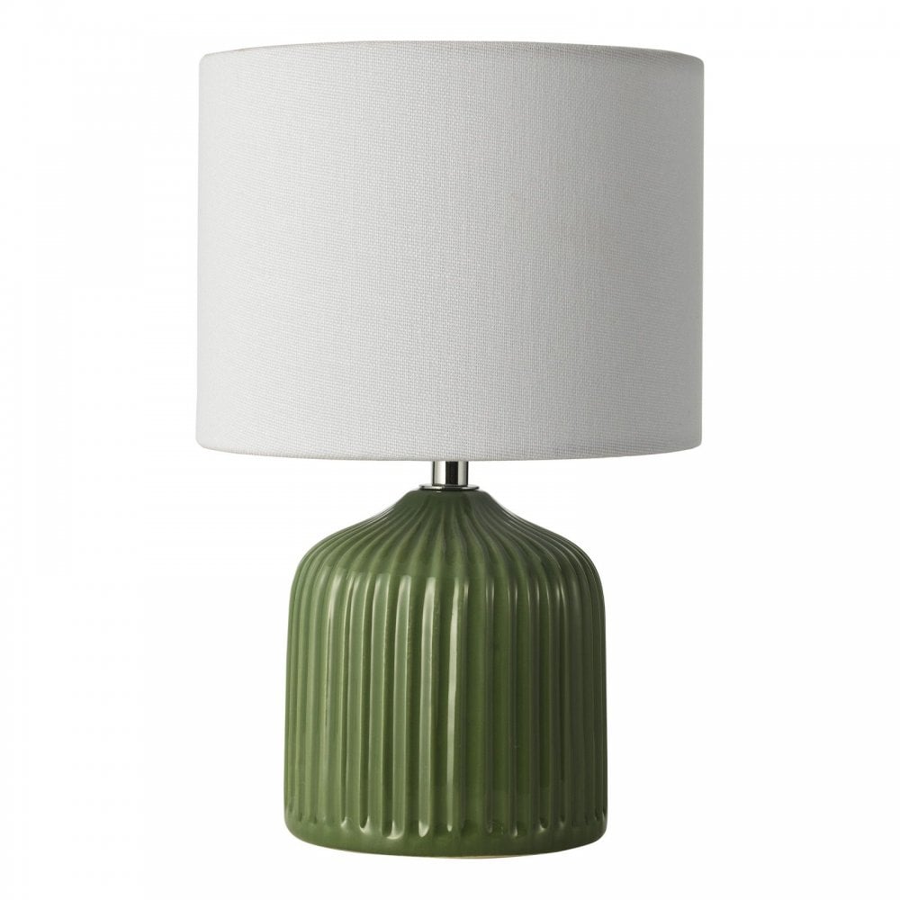 Gigi Green Twin Pack Table Lamps C/W Shade