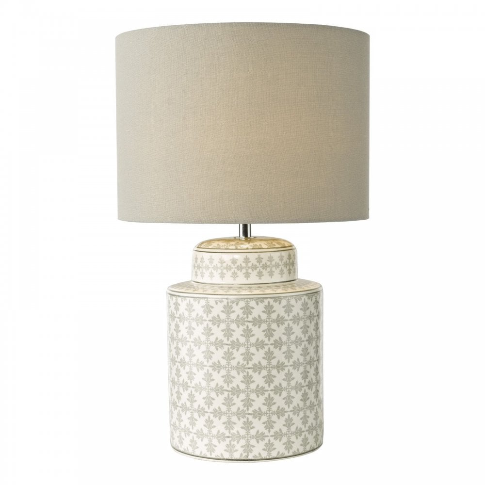 Kedron Grey Table Lamp C/W Shade