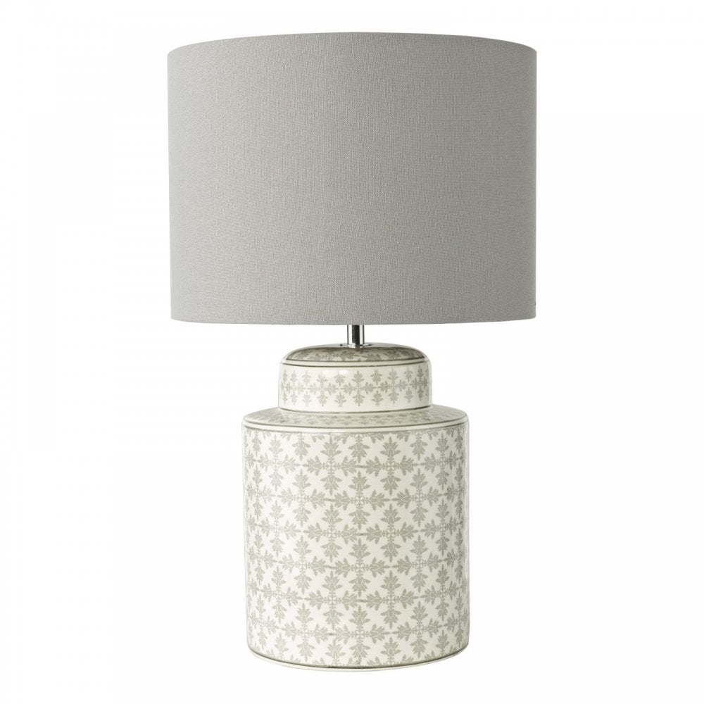 Kedron Grey Table Lamp C/W Shade