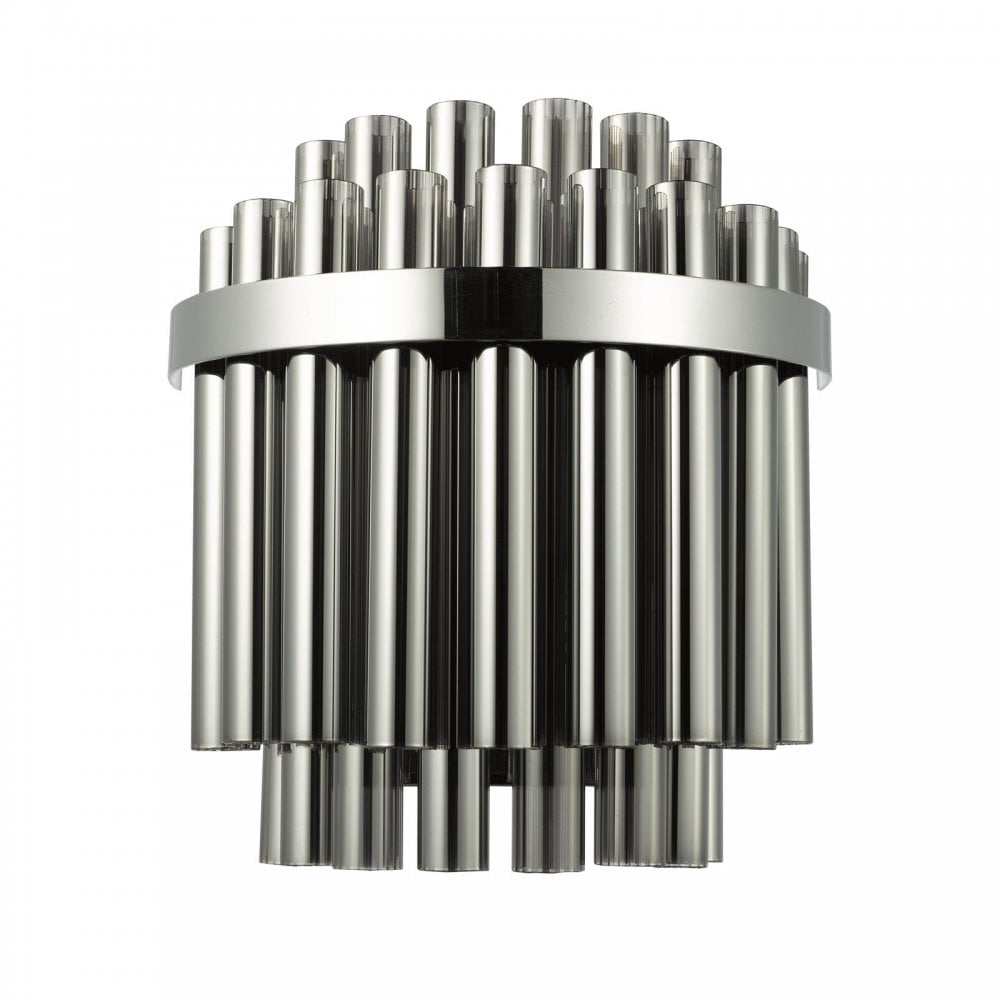 Imani Polished Chrome & Smoked Glass Wall Light
