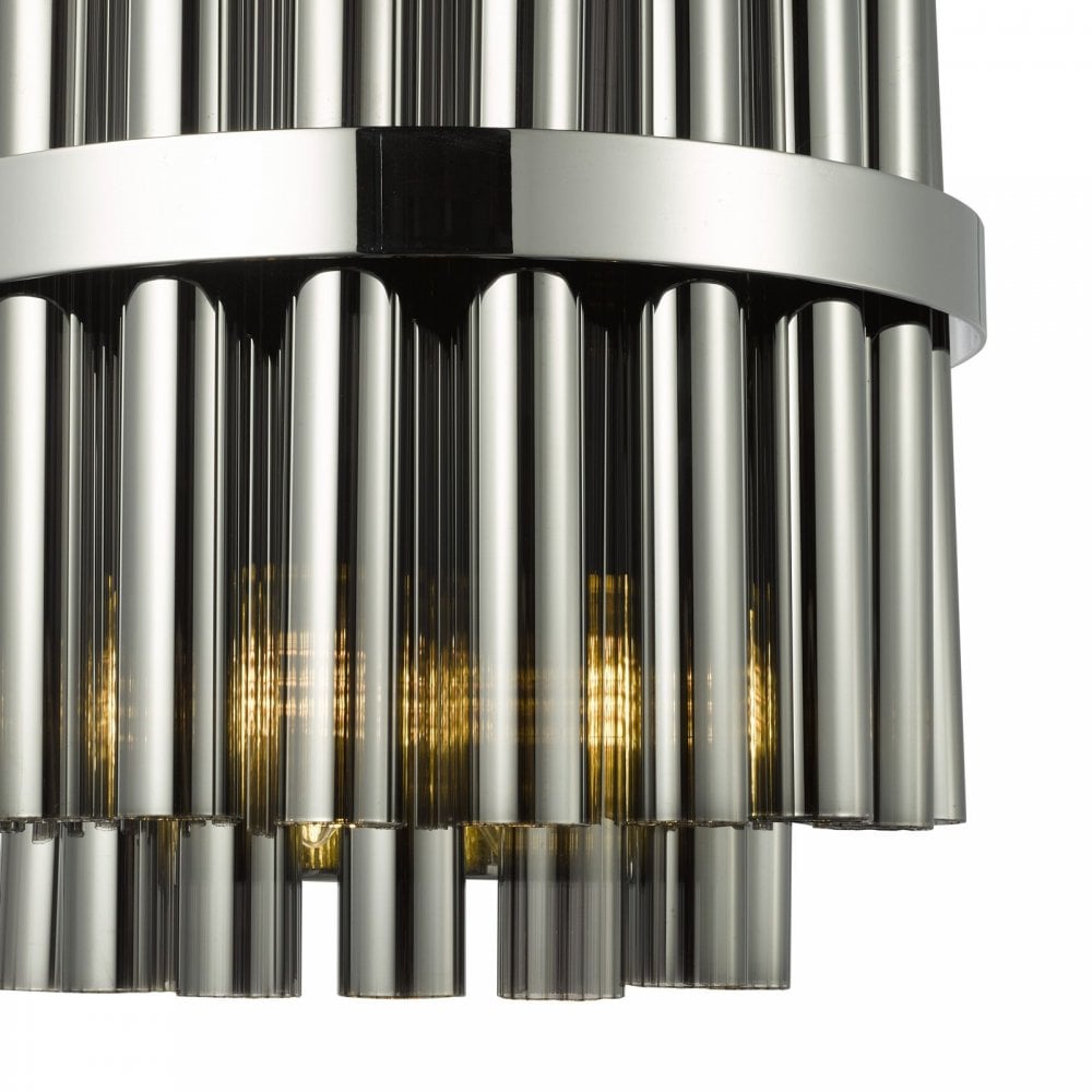 Imani Polished Chrome & Smoked Glass Wall Light