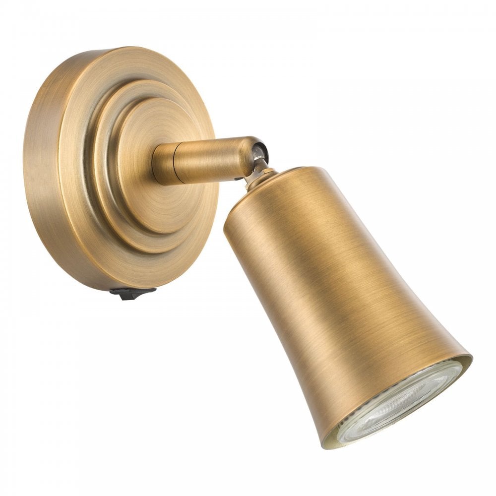 Jedrek Single Aged Brass Spotlight