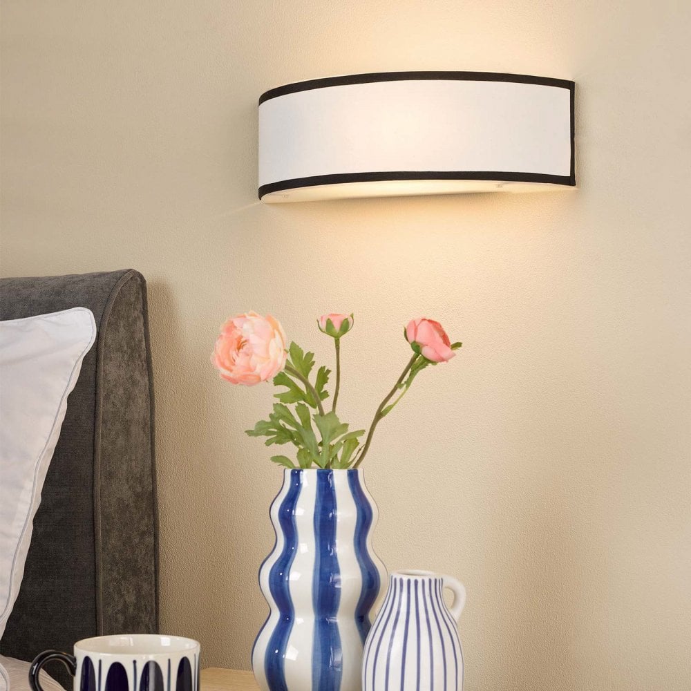 Jemima White & Black Wall Light
