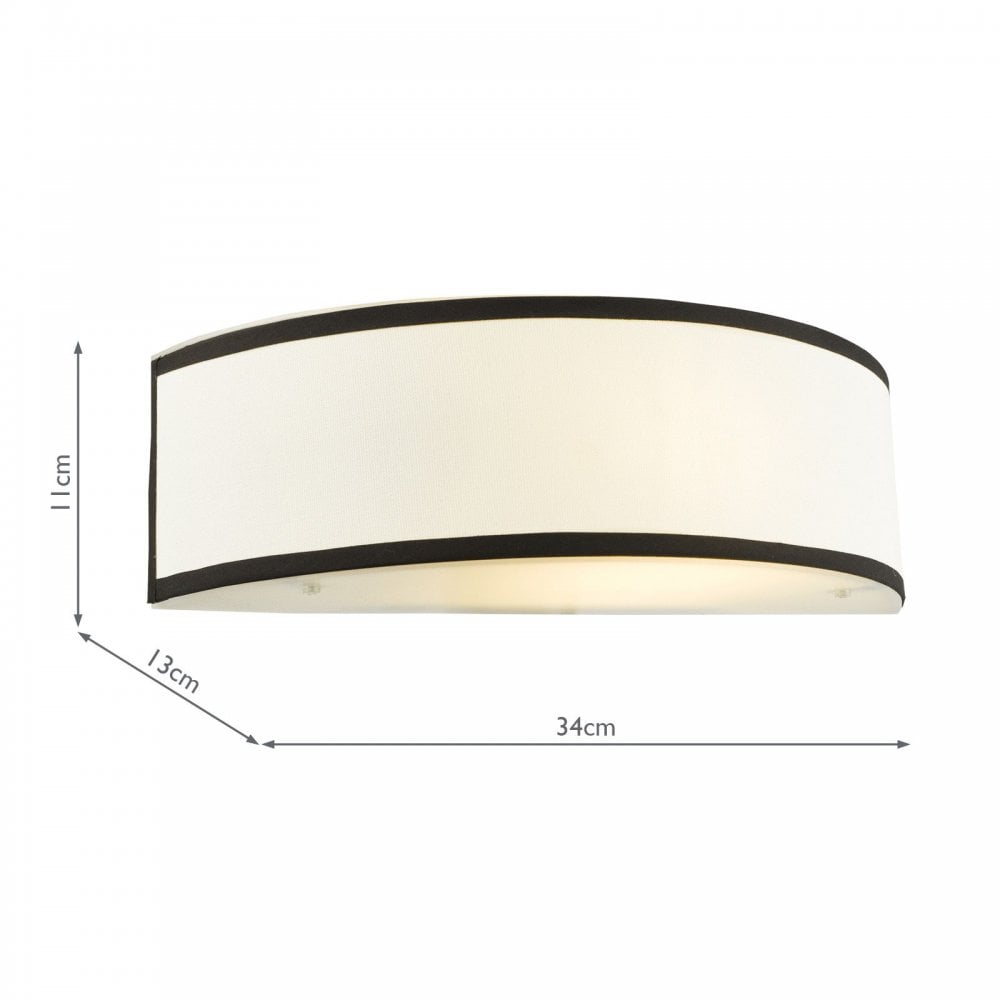 Jemima White & Black Wall Light