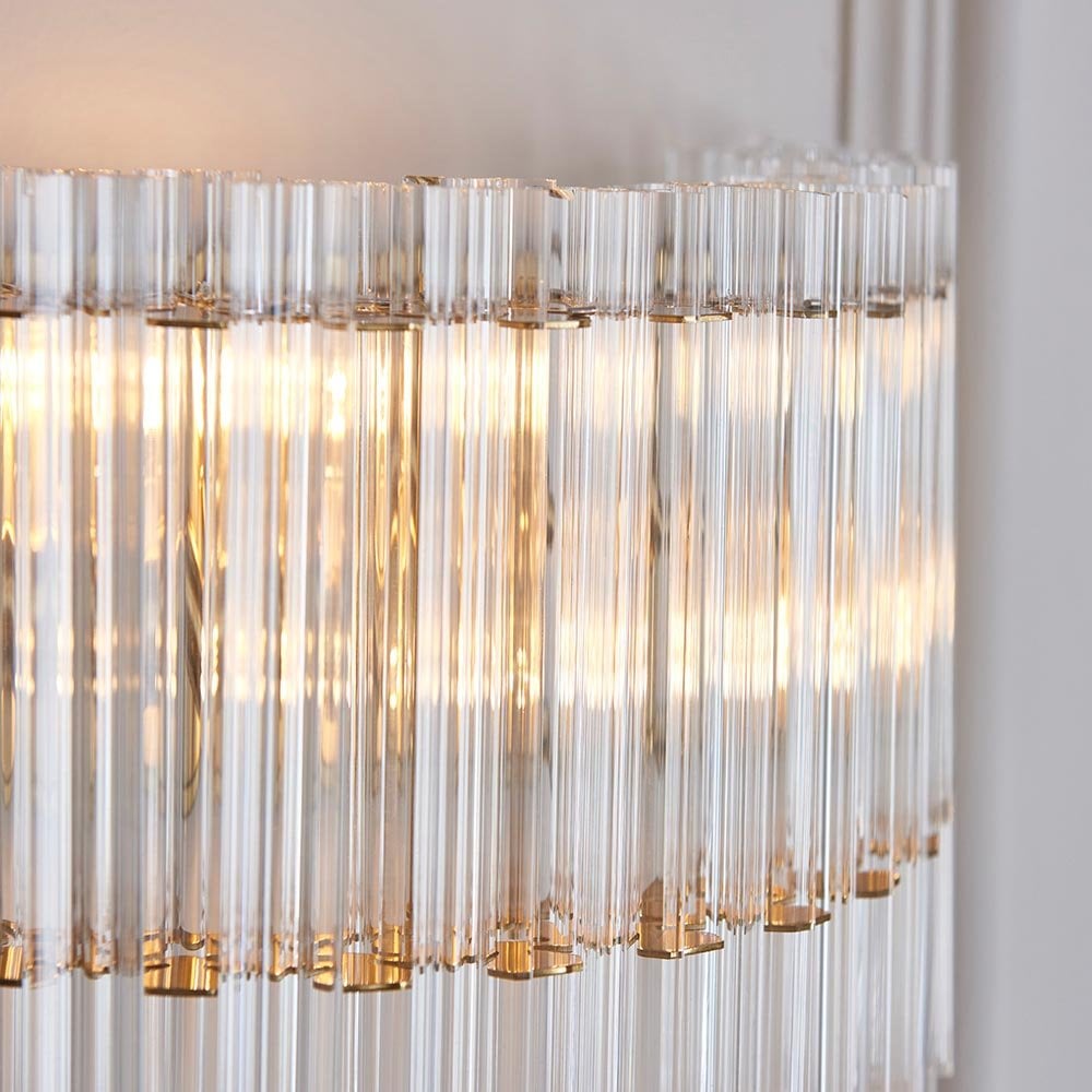 Brenda Aged Brass 2 Light Wall Fitting