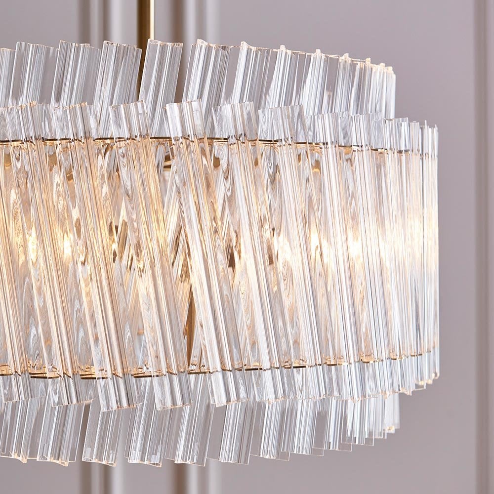 Brenda Aged Brass 3 Light Ceiling Pendant