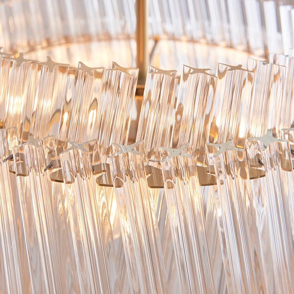 Brenda Aged Brass 3 Light Ceiling Pendant