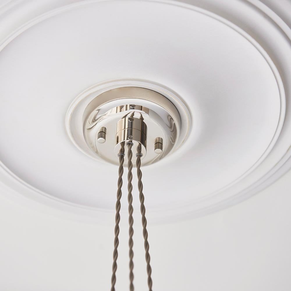 Mia Polished Nickel 3 Light Cluster Pendant with Clear Glass Shades