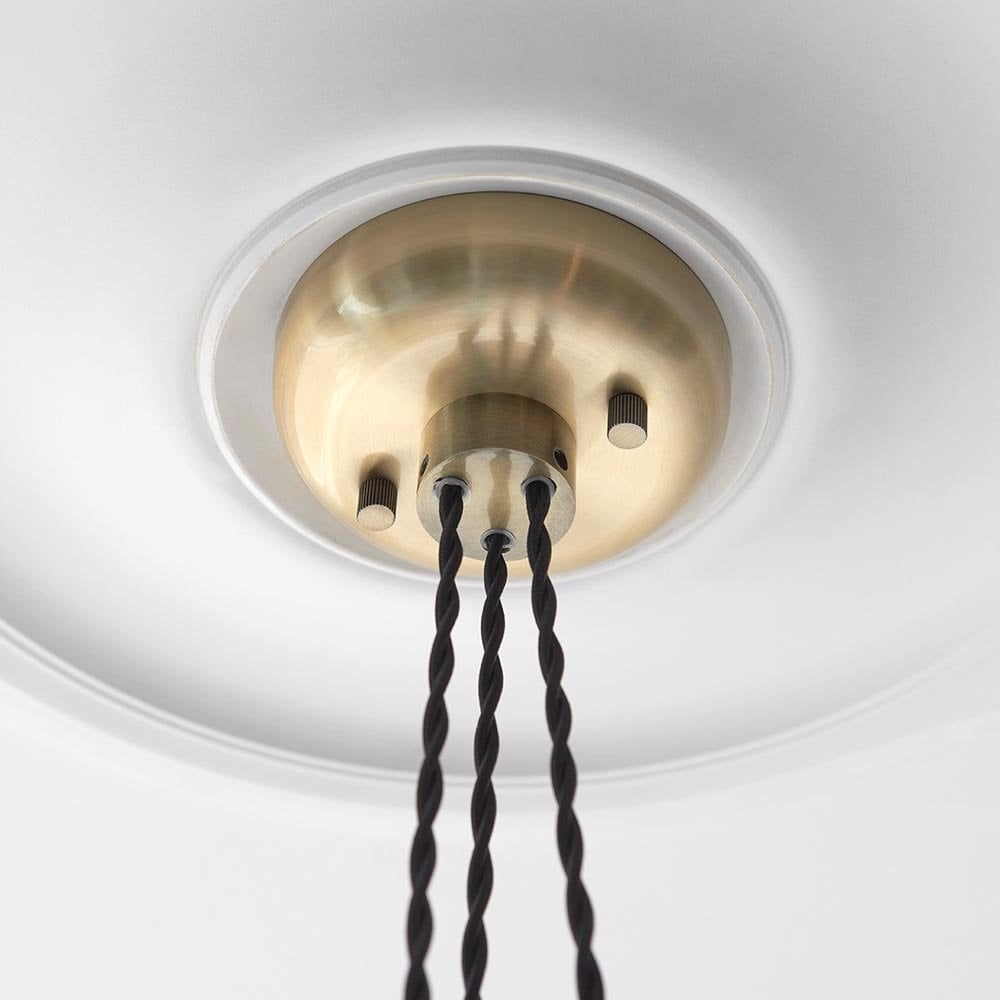 Mia Antique Brass 3 Light Cluster Pendant with Clear Glass Shades