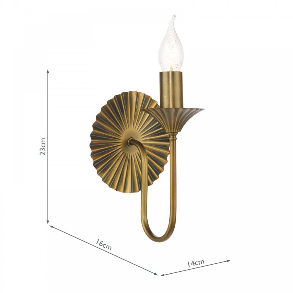 Lydian Antique Bronze Wall Light