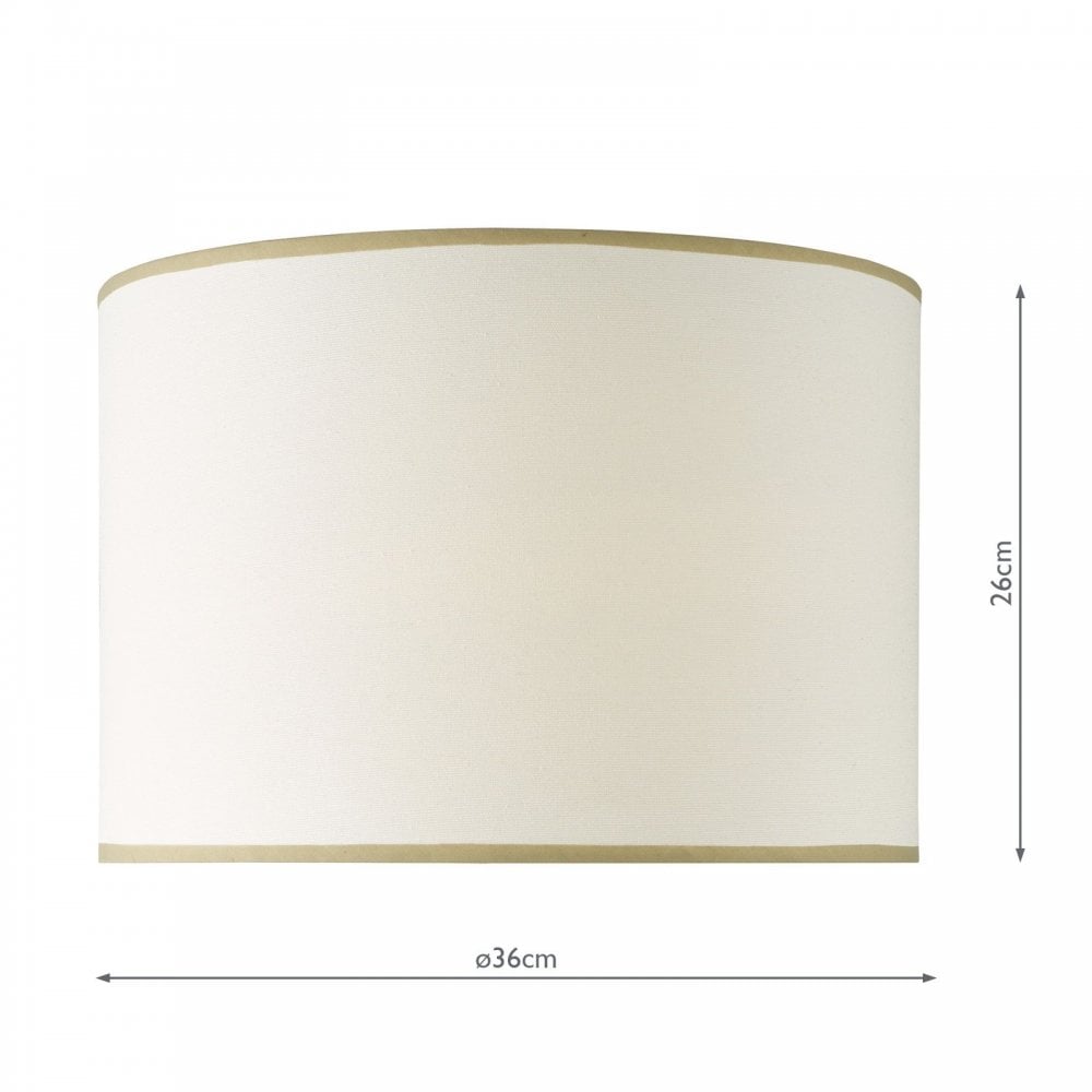 Idella White Linen 360mm Drum Shade