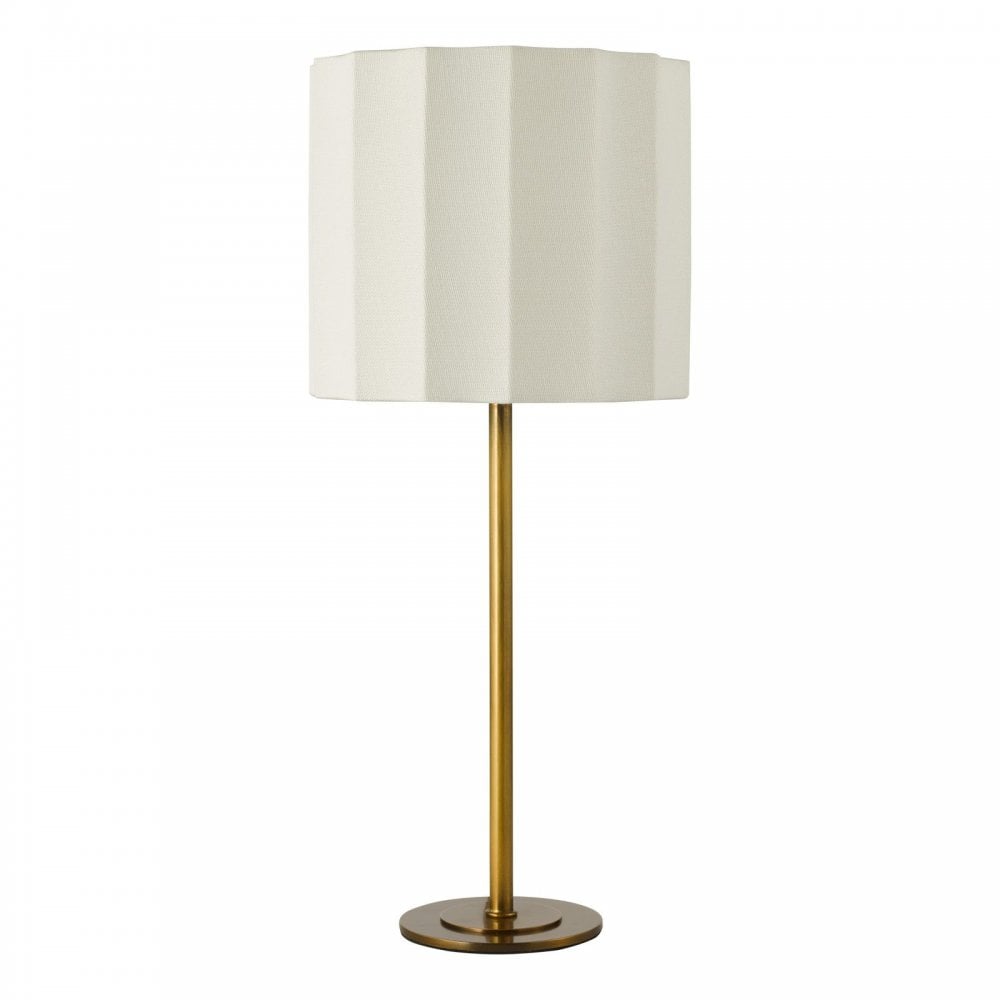 Noura Bronze Table Lamp C/W Ivory Shade