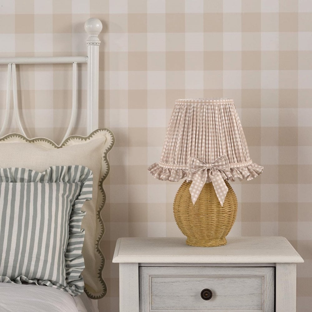Omer Taupe Table Lamp C/W Shade