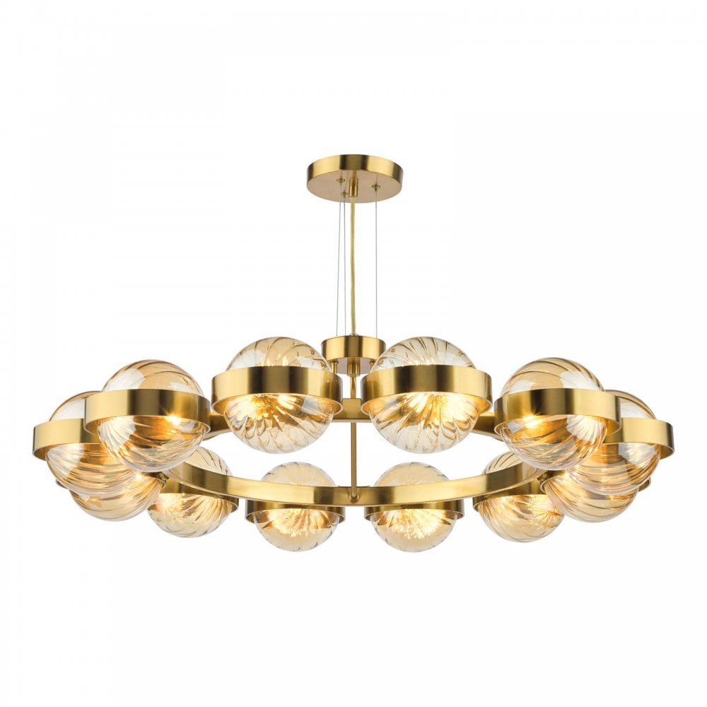 Ophira Antique Gold 12 Light Ceiling Pendant
