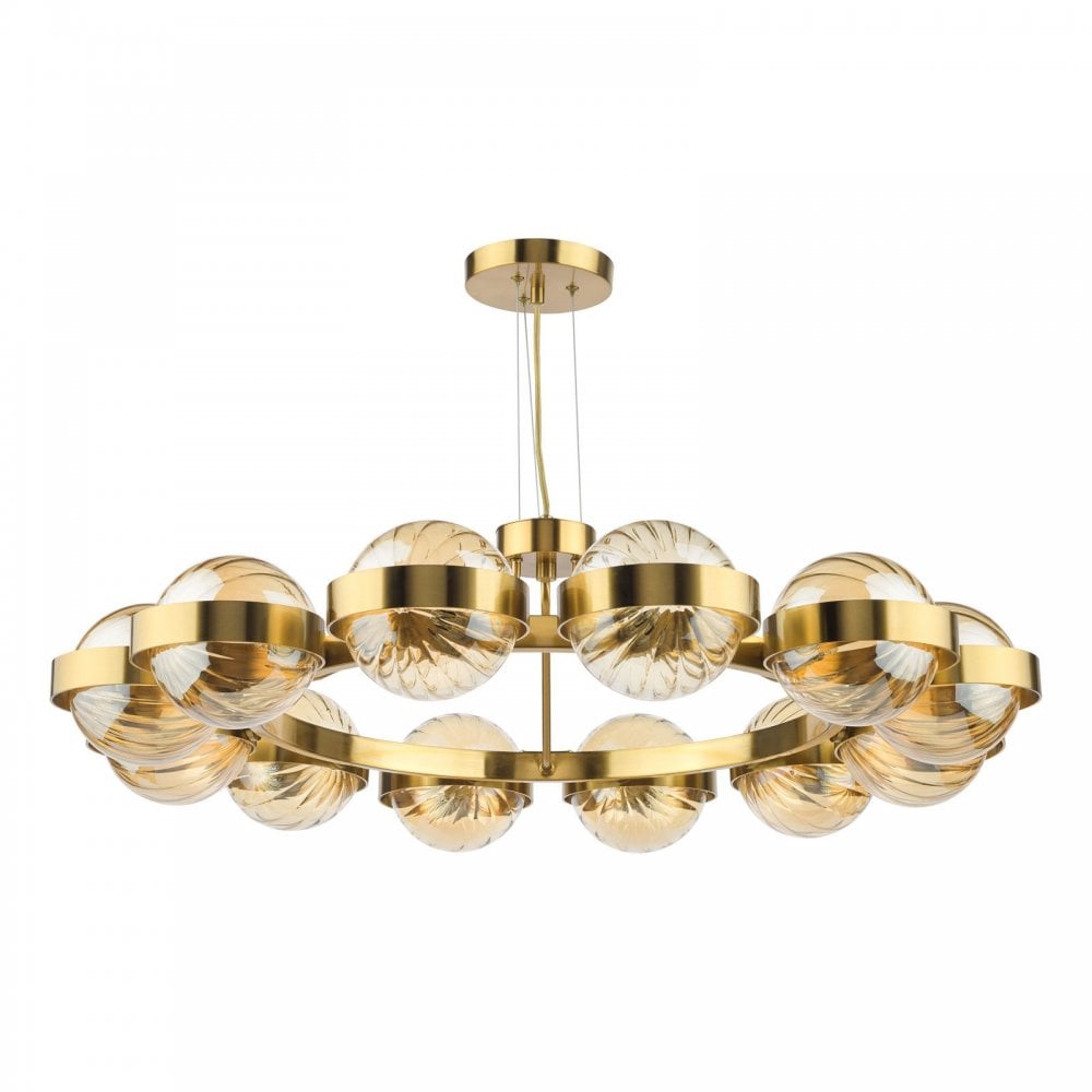 Ophira Antique Gold 12 Light Ceiling Pendant