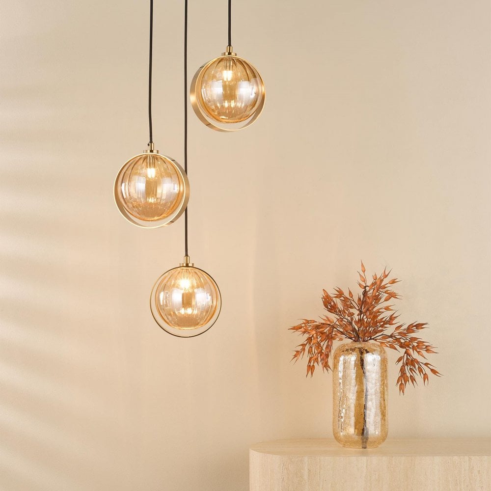 Ophira Antique Gold Cluster Light