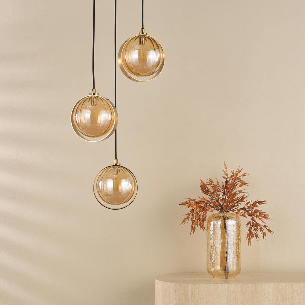 Ophira Antique Gold Cluster Light