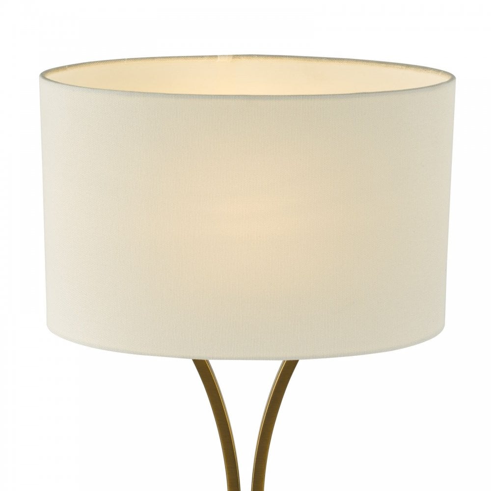 Oporto Aged Brass Table Lamp C/W Shade
