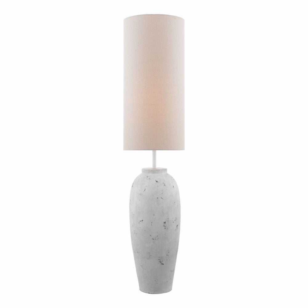 Roetta White & Grey Floor Lamp C/W Shade