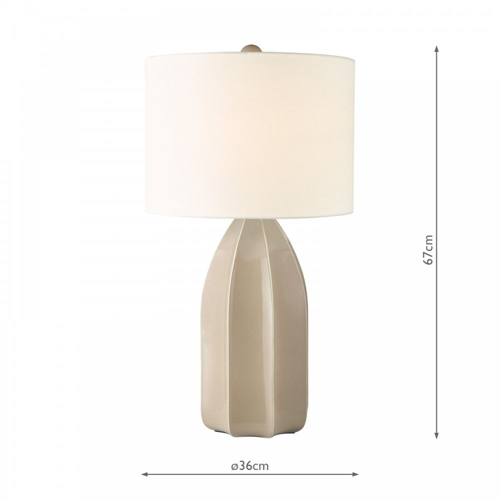 Saundra Taupe Table Lamp C/W Shade