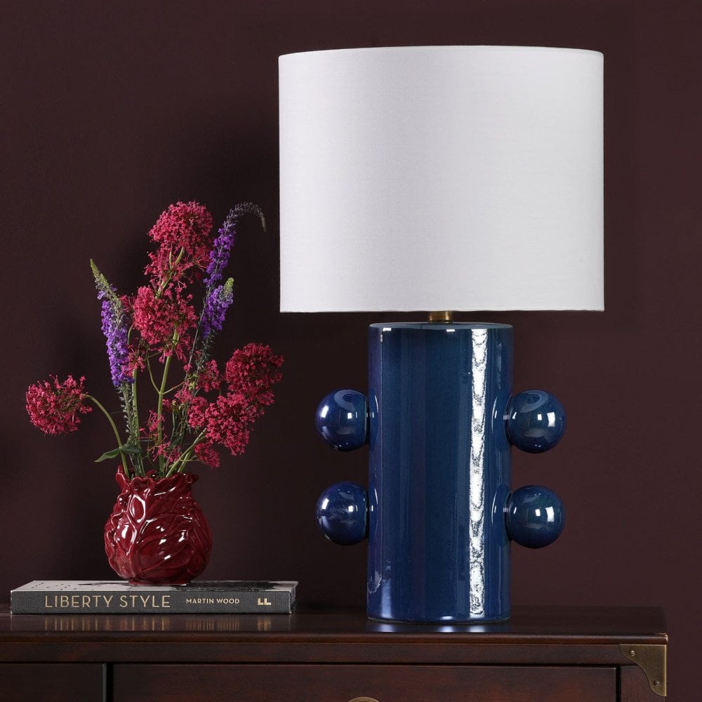 Tisha Blue Table Lamp C/W Shade