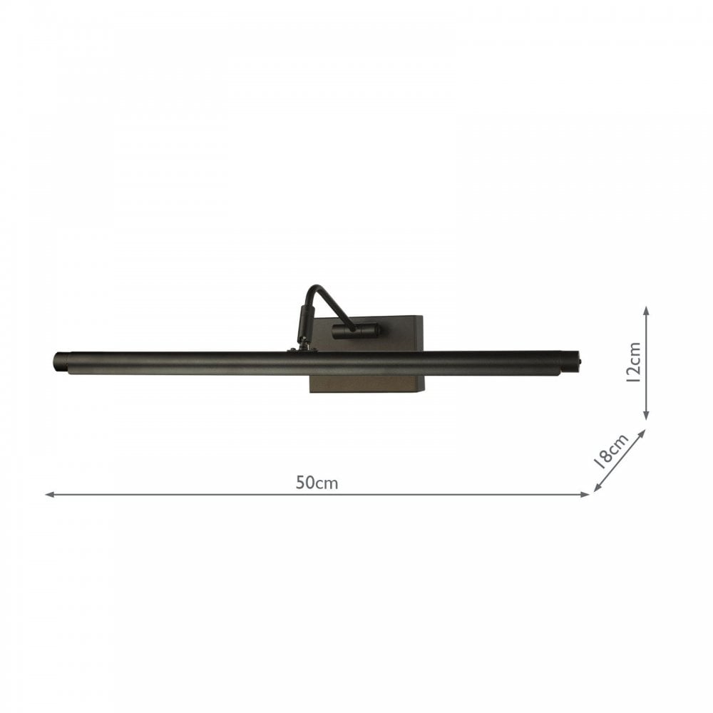 Tyrus 50cm Satin Black LED Picture Light