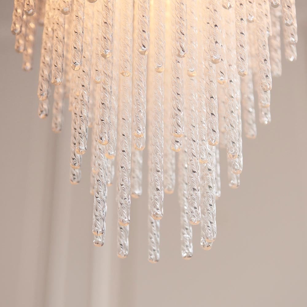 Anistoria Single Brass Pendant with Decorative Glass Rods