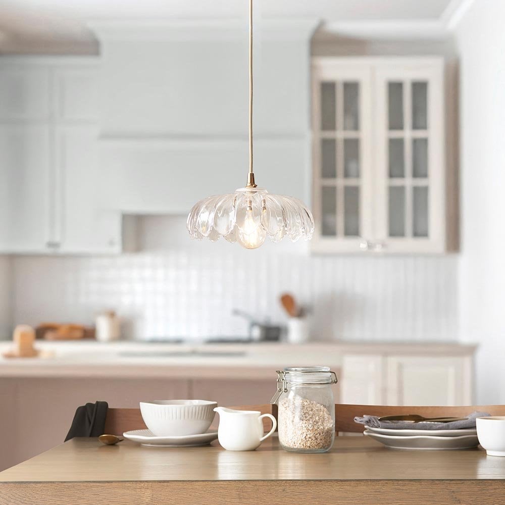 Camellia Easyfit Scalloped Glass Shade at 260mm