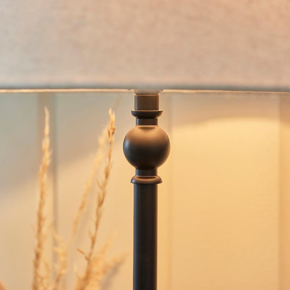 Lille Matt Black Table Lamp C/W Shade