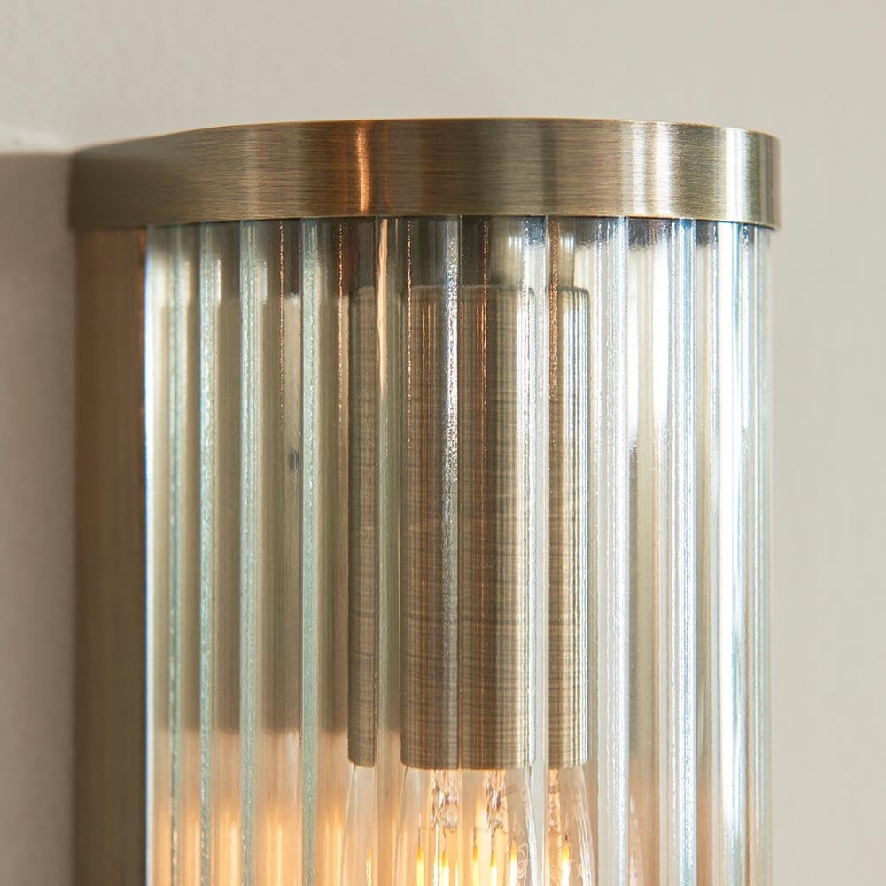 Ridgeton Double Antique Brass Wall Light