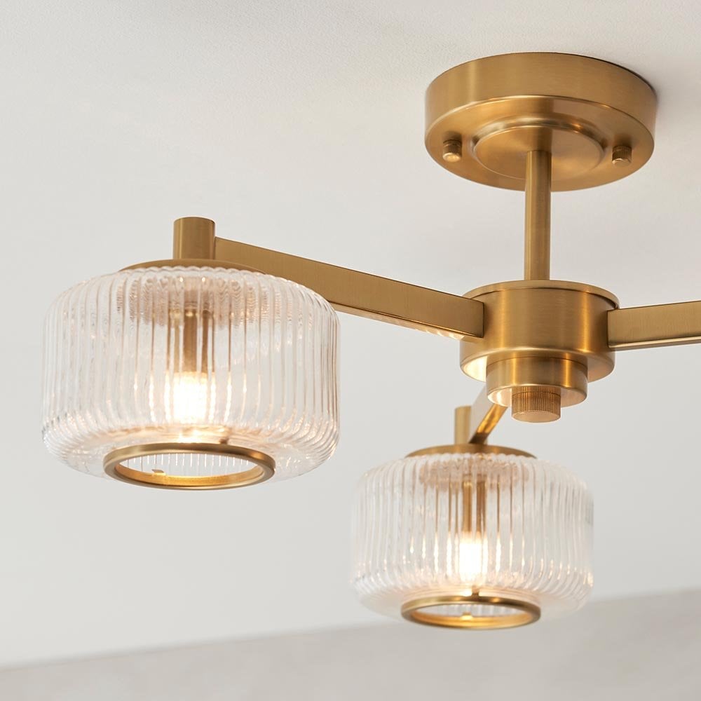 Stamford 3 Light Semi Flush Fitting