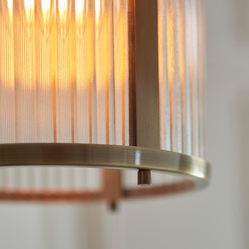 Ridgeton Single Antique Brass Pendant