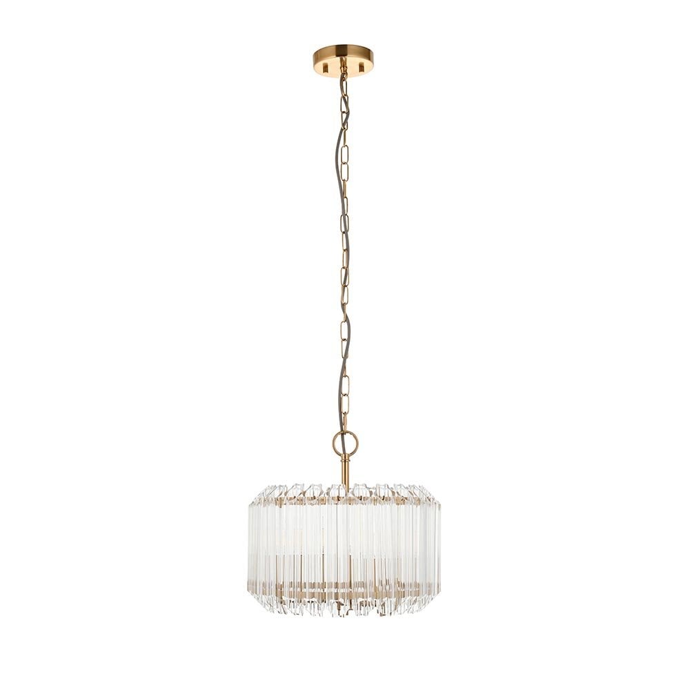 Valentina 3 Light Aged Brass Ceiling Pendant