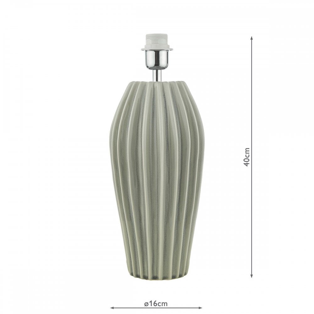 Rosario Grey Crackle Glaze Table Lamp Base Only