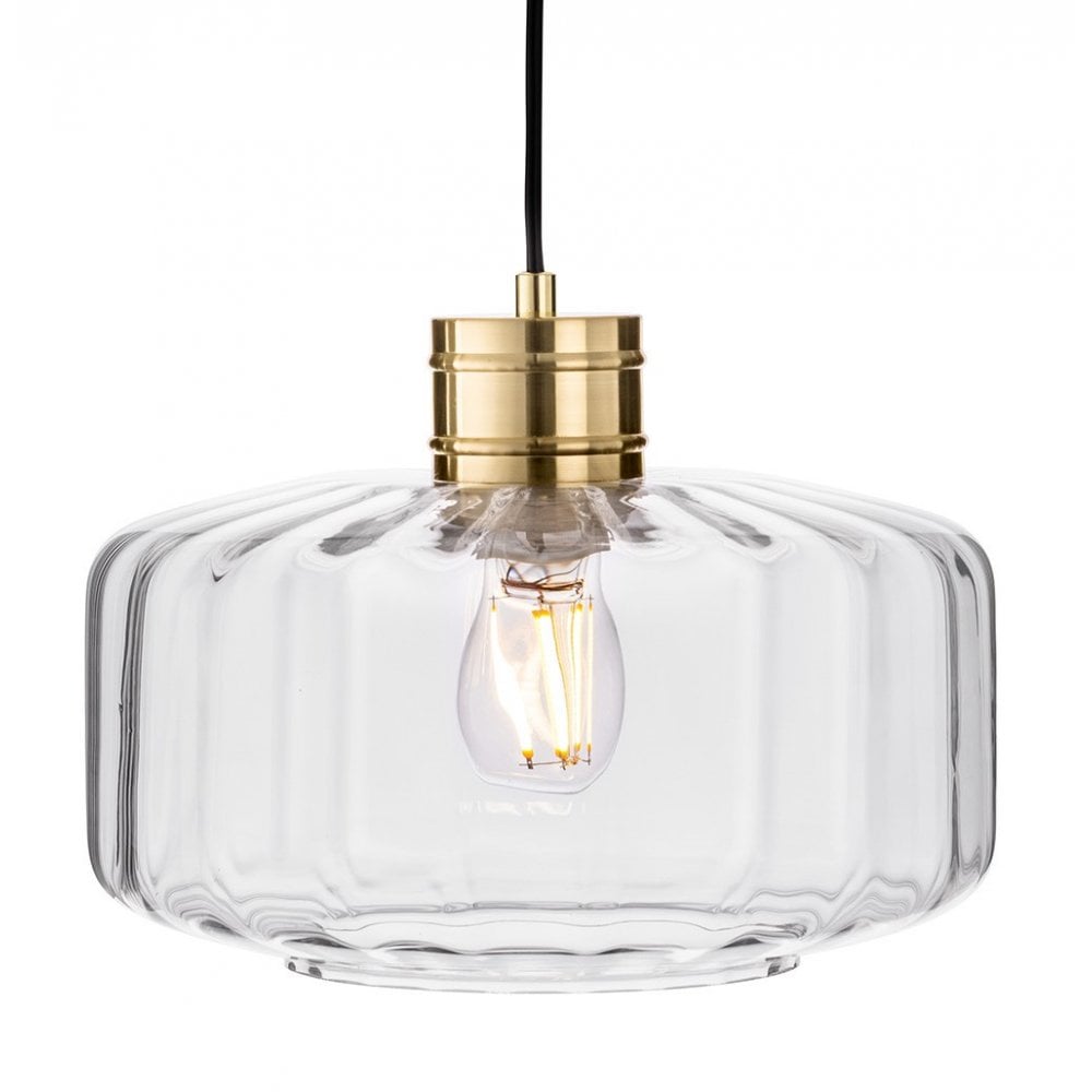 Madeira Brushed Brass Single Pendant