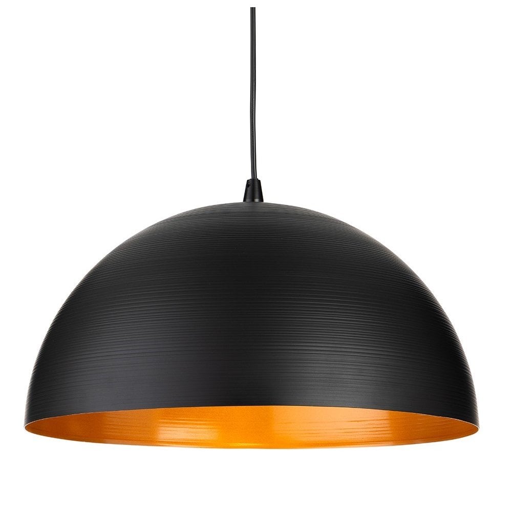 Moon Large Matt Black Single Pendant