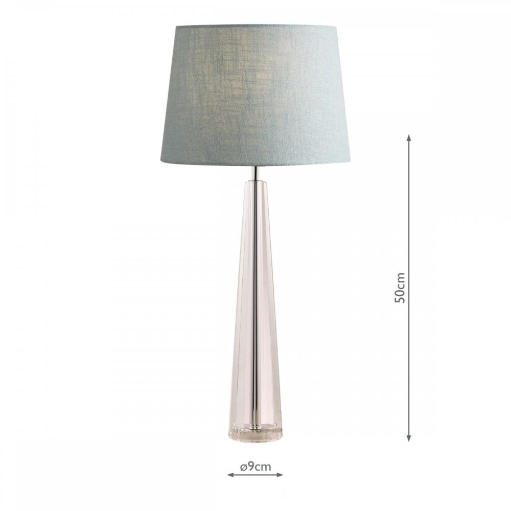 Blake Small Cut Glass Crystal Obelisk Table Lamp Base