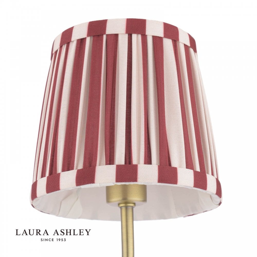 Denwick Antique Brass Wall Light C/W Red Shade