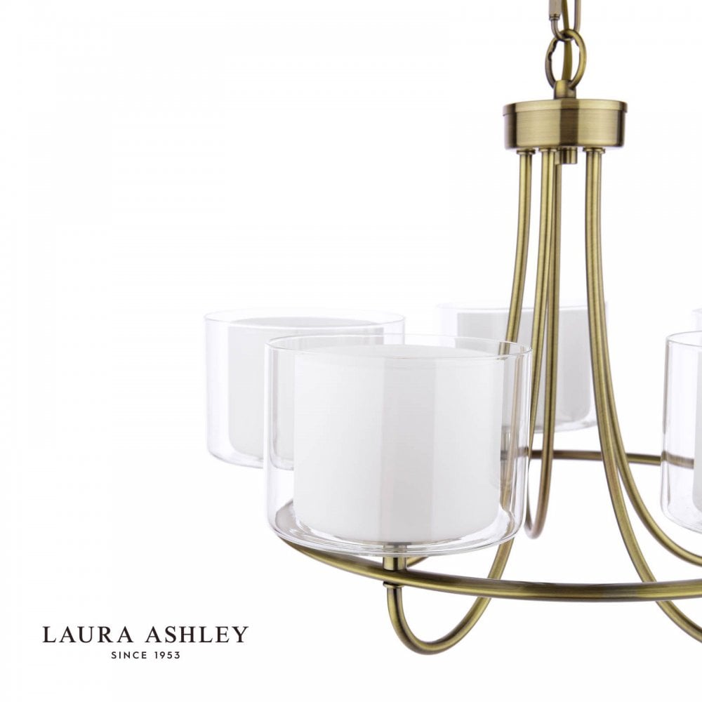Southwell 3 Light Pendant in Antique Brass & Opal Glass
