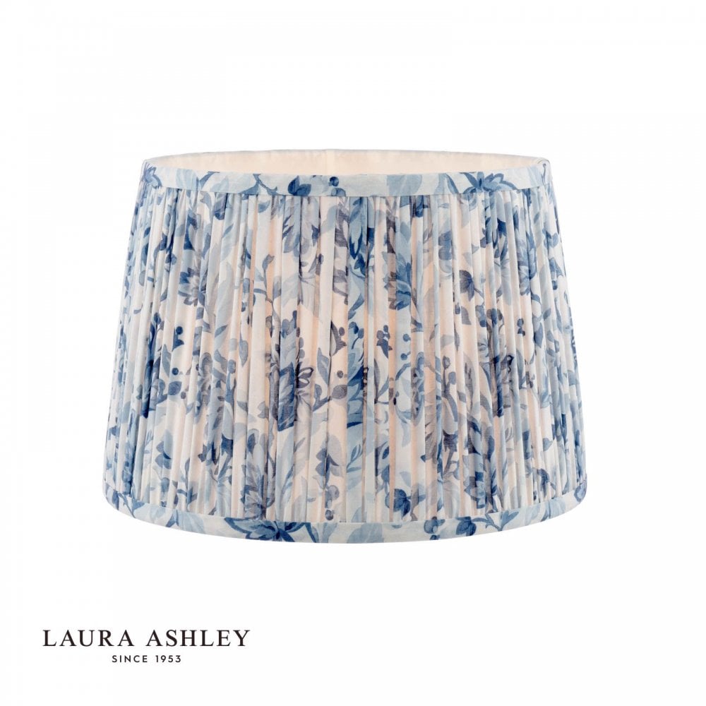 Adwick Blue Cotton Tapered Drum Shade 30cm