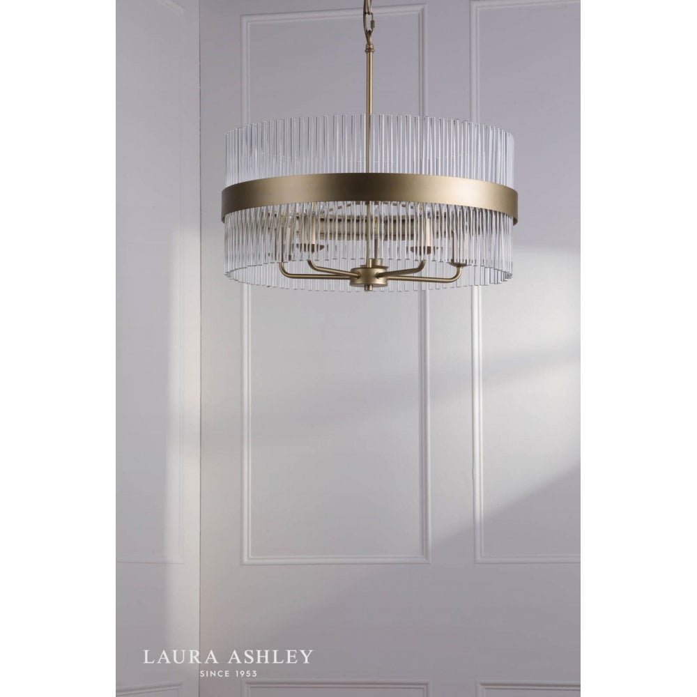 Alexa 5 Light Antique Brass Pendant