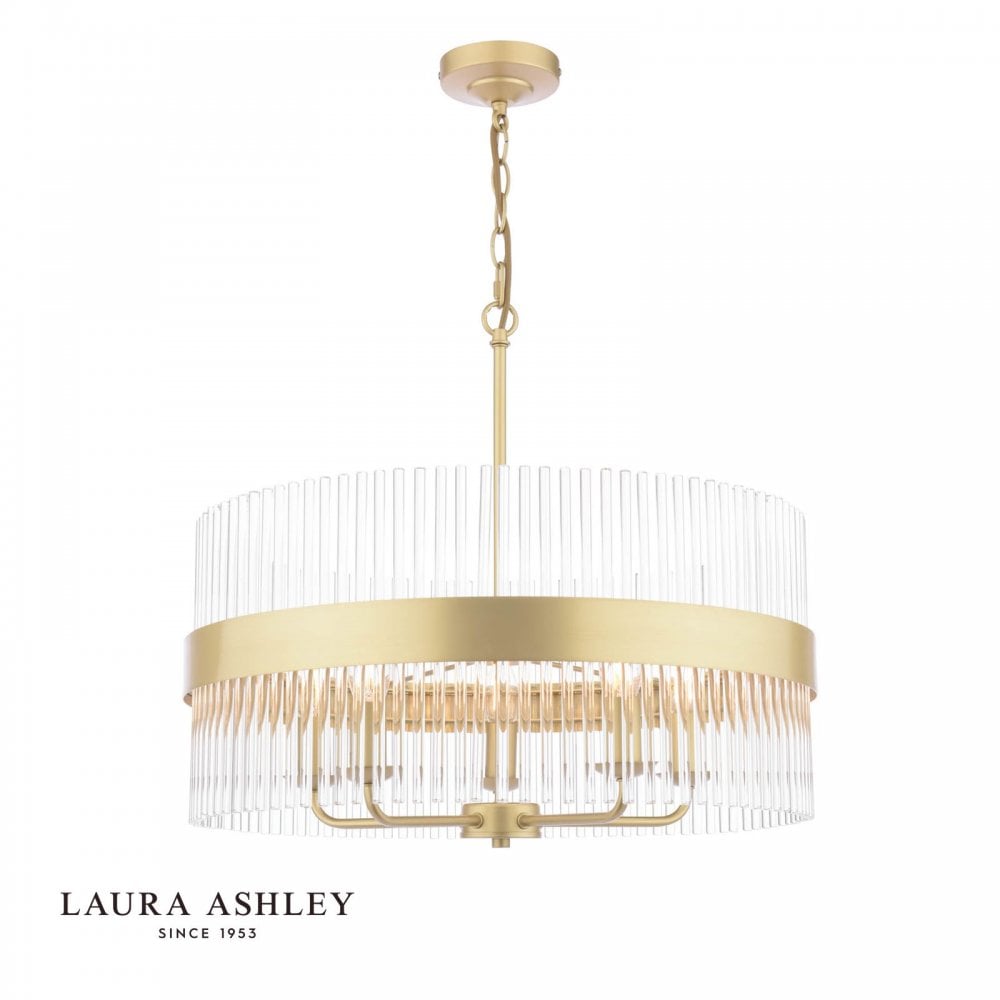 Alexa 5 Light Antique Brass Pendant