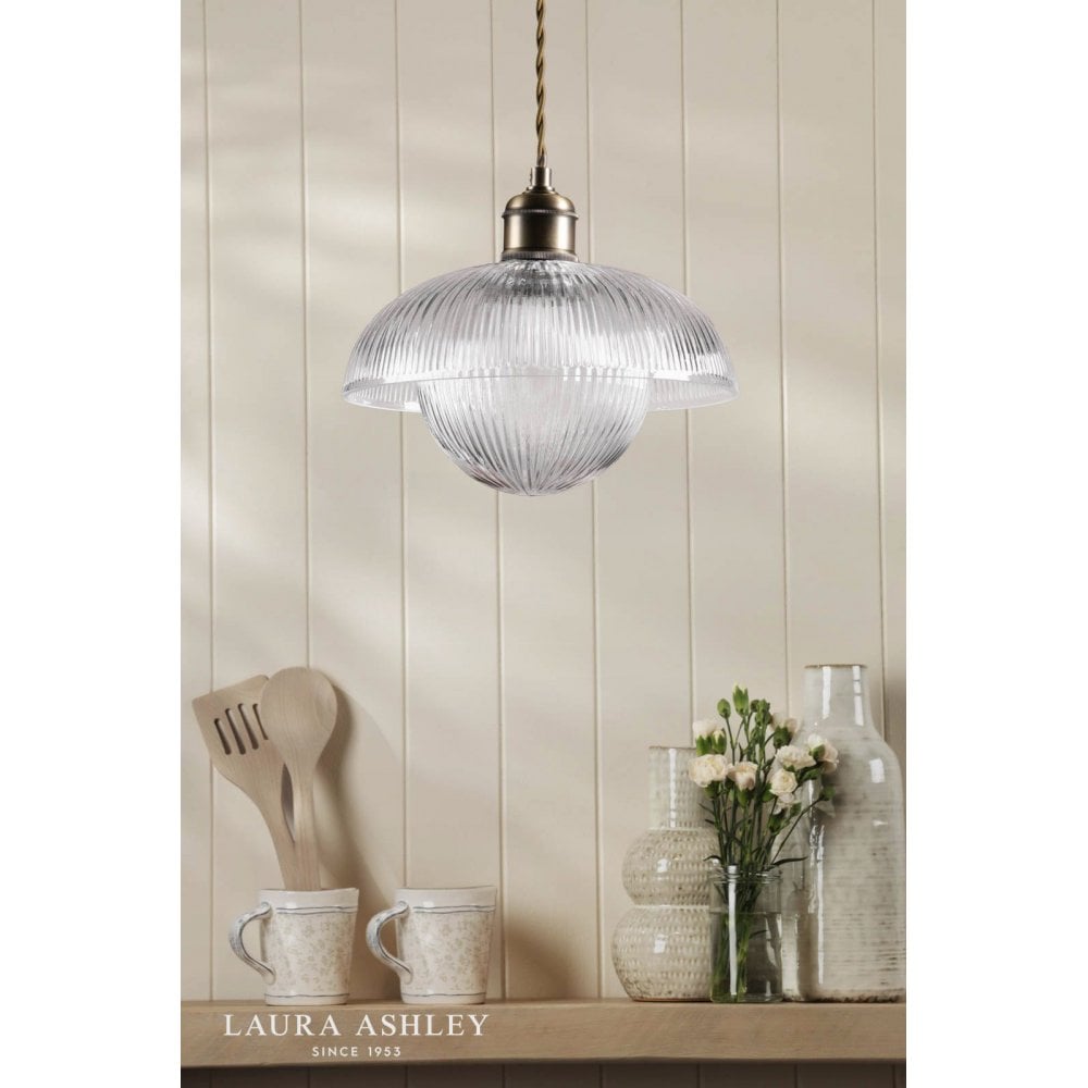 Billham Single Ribbed Glass Pendant