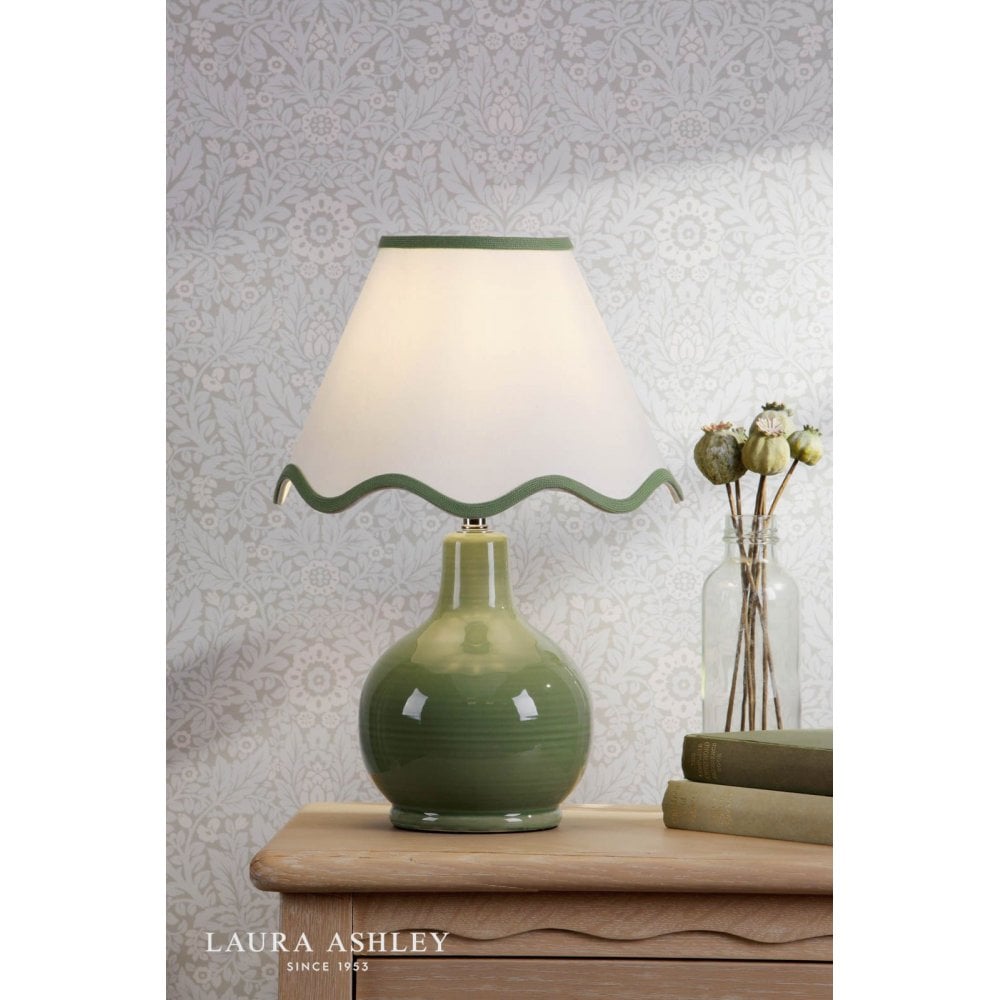 Bramhope Green Table Lamp C/W Shade