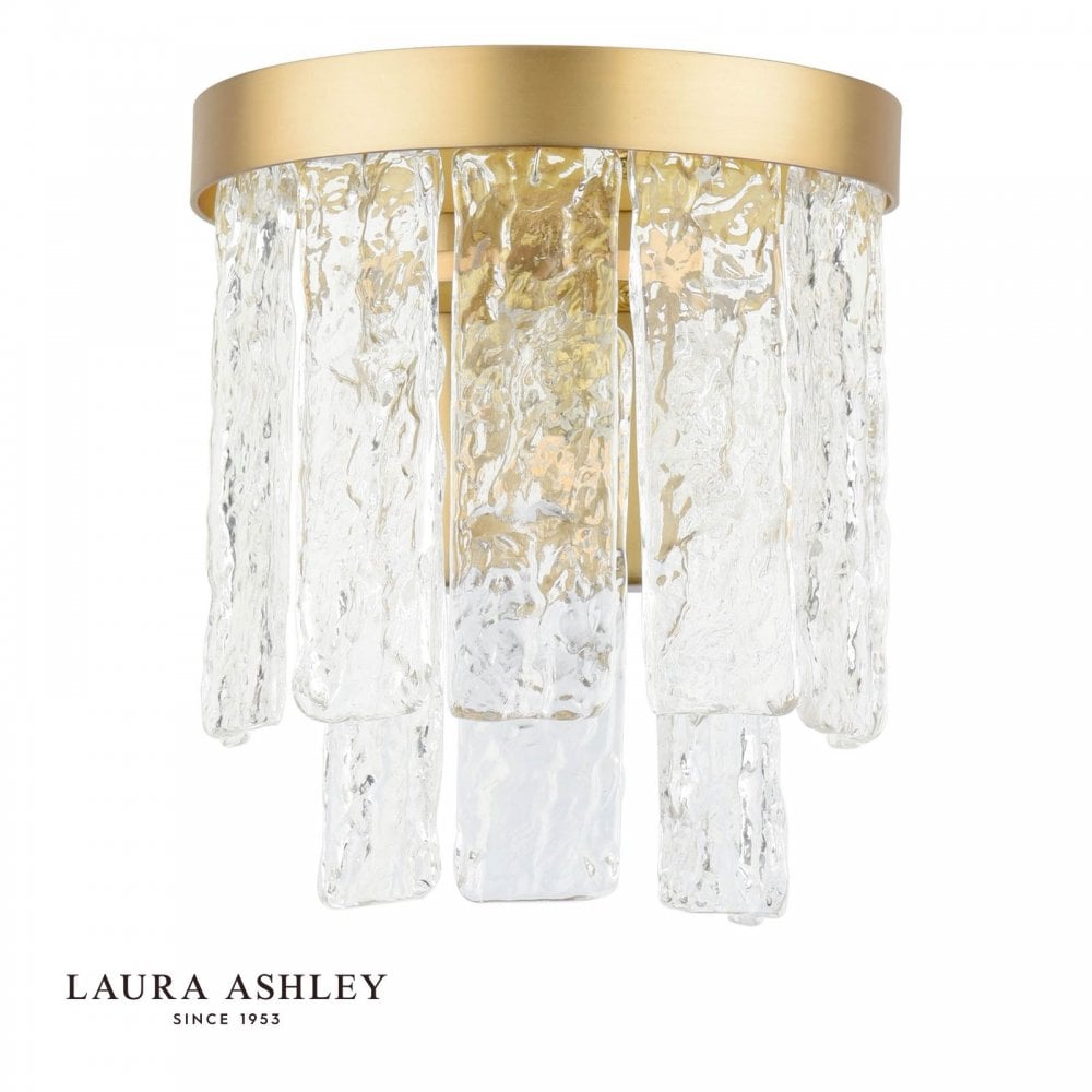 Durnsford Brass & Textured Glass Wall Light