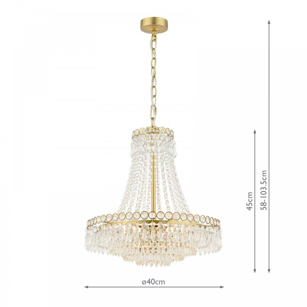 Enid Small Antique Brass Chandelier