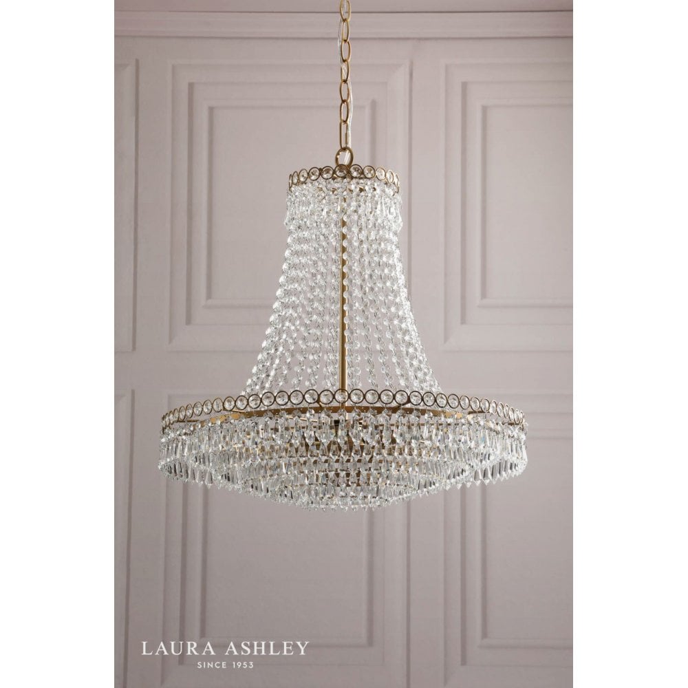 Enid Large Antique Brass Chandelier