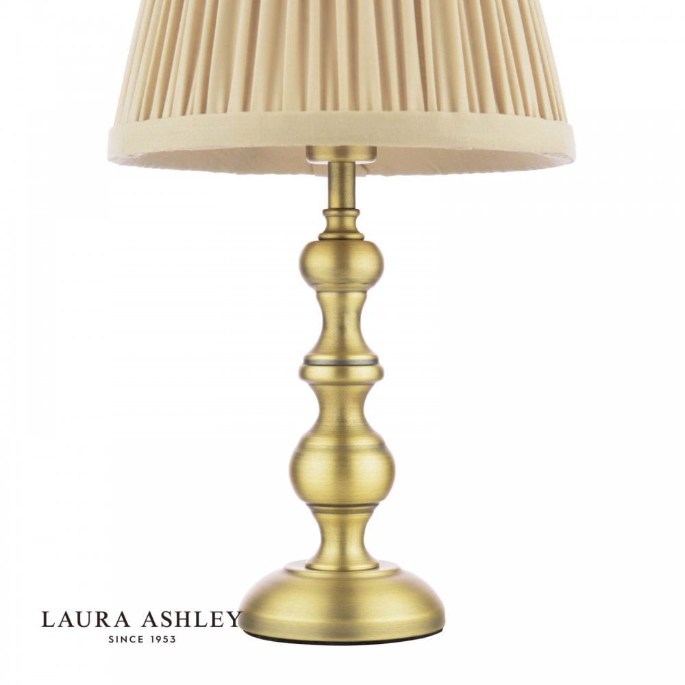 Ezra Twin Pack Antique Brass Table Lamps C/W Shade