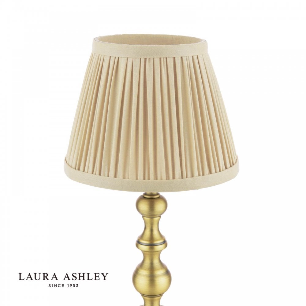 Ezra Twin Pack Antique Brass Table Lamps C/W Shade